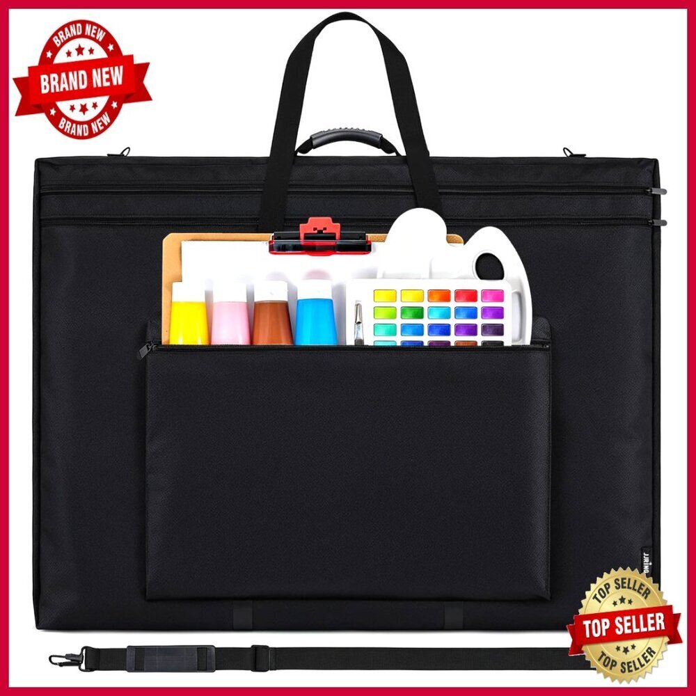 Large 36x48 Art Portfolio Tote Bag with Adjustable Strap & 3 Pockets